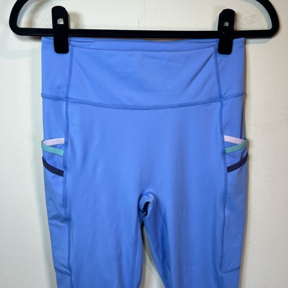 Fabletics Women's Trinity Motion 365 Leggings Blue Workout Pockets Stretch Small - Picture 2 of 12
